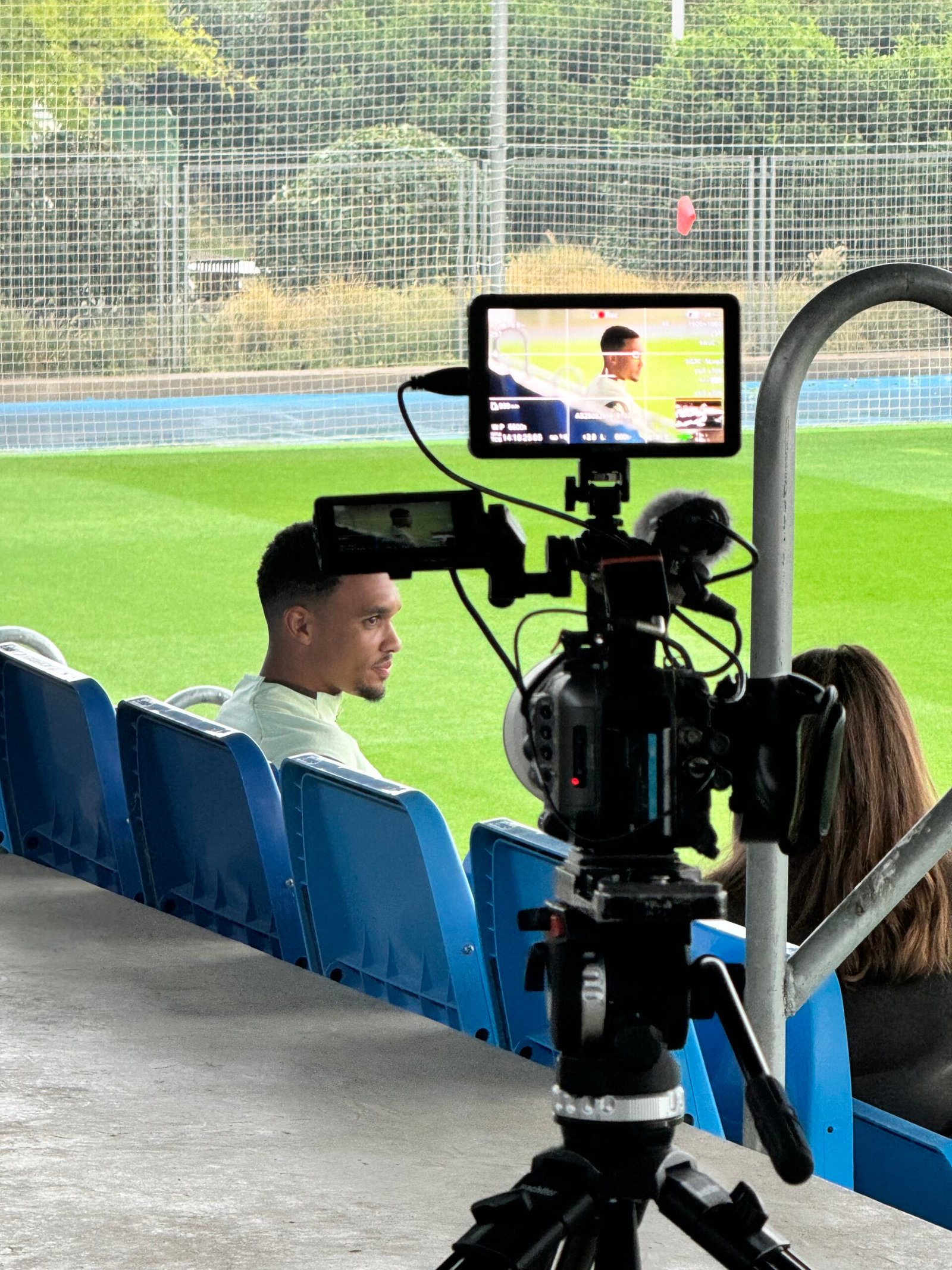 Trent being interviewed